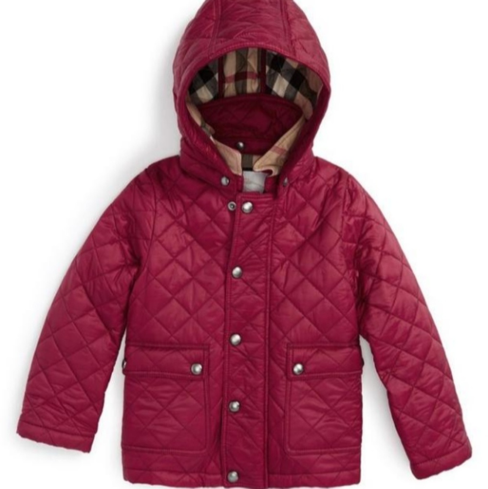 Burberry

Quilted Jacket with Check-Lined Hood Fri